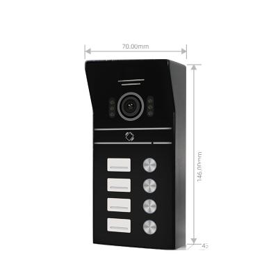 China High End Surface Mount Recessed Wireless Video Intercom 4 Monitor Wired Video Intercom 146*70*43 mm for sale