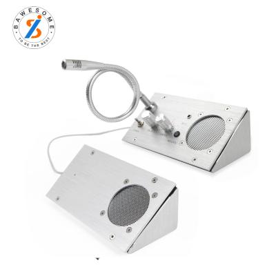 China Wireless Mic Headset Intercom Window Aluminum Alloy Speaker System For Plaza Store Bank Counter Intercom Pharmacy for sale