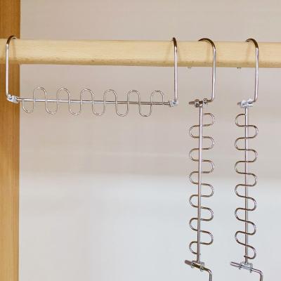 China Multifunctional 12 hole magic spot group minimalist border hanger folding metal space saving storage hanger hook makers for sale