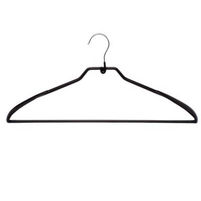 China ANQI Durable Pack of Sturdy Durable Rubber Wet/Dry Coat Hanger Black Non-Slip Rubber Coating Wire Arch Coating Hanger 30 Wire for sale