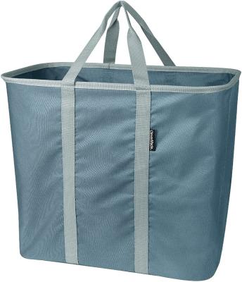 China ANQI modern good qulaity folding laundry tote, large foldable clothes hamper bag, storage basket with handles for sale