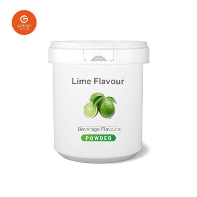 China lime flavor powder green lemon flavor instant drink 3-in-1 for beverage for sale