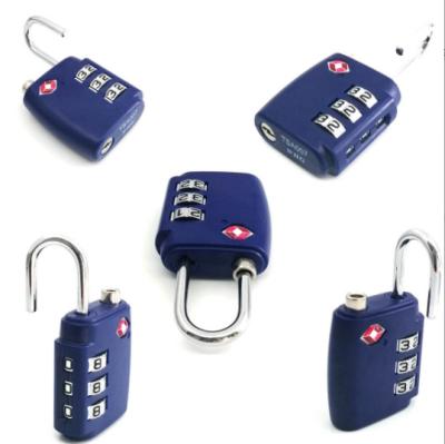 China Wholesale Bite Alloy Padlock 4 Bit Plastic And Steel Padlock 3 Customs Baggage Lock Tsa Lock Combination Lock Cargo Cases Customs Lock for sale