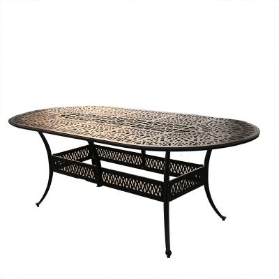 China Modern Bronze Oval Garden Table Outdoor Patio Table 85