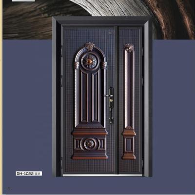 China Modern factory hot sale middle east style all aluminum single entry double front door security door for sale