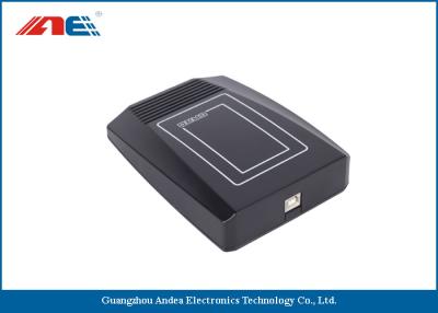 China Leitor de cartão preto USB do RFID Mifare, escritor de leitura do leitor de cartão da microplaqueta de IC da escala de 7CM à venda