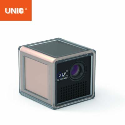 China Newest Sale UNIC P1S Built-in Factory Internet WIFI DLP Mic Direct Mini Portable Projector For Smartphones Miracast Video Beamer Smallest for sale