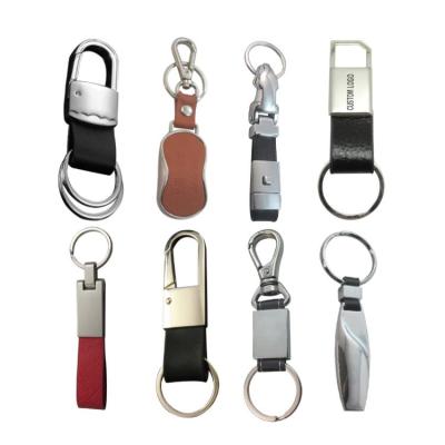 China Handmade Braided Leather Car Logo Keychain High Quality Custom Made Key Rings PU Keychain Key Chains for sale