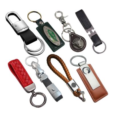 China Fathers Day Gifts/New Personality Style Wholesale Cheap Price Custom Genuine Leather Car Sign Key Chain Promotion Gift For Promotion for sale