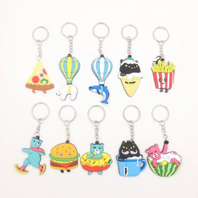 China Cartoon Figure In 2D Or 3D No Min Factory Logo 3d Key Chain Custom Rubber Soft PVC Keychains for sale