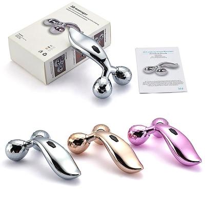 China Anti Aging Wrinkle Remover Skin Care 3D Roller Body Lifting Facial Massager For Improve Facial Contour for sale