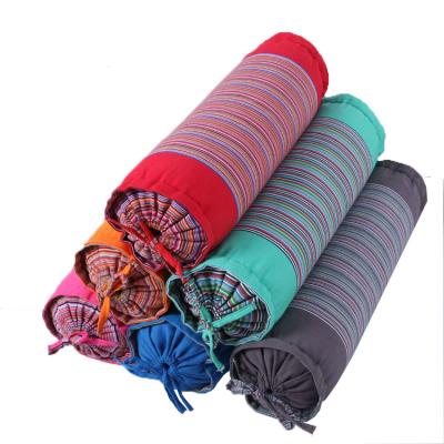 China Anti-Static Striped Pattern Cotton Fabric Neck Cylinder Breathable And Sweat-absorbent Pillow for sale