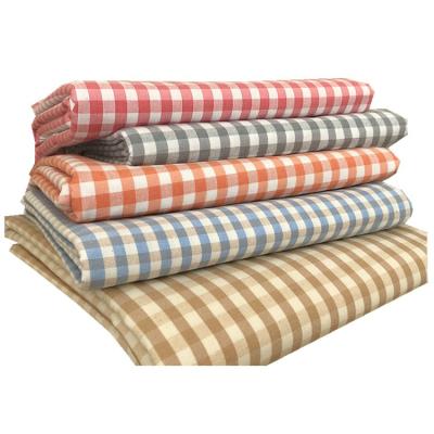 China Egyptian Cotton Wholesale Pure Double Bed Sheets Plaid Stain Cotton Linen Sheets for sale