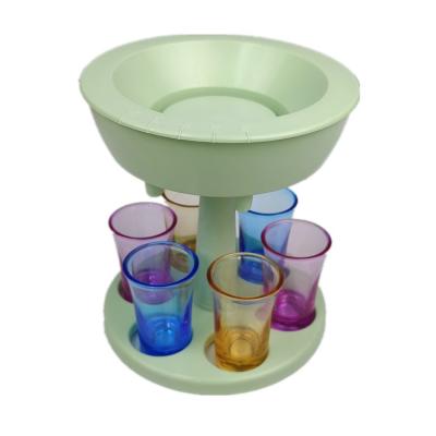 China Export Quantity Can Be Adjusted 6 Plastic Beer Party Shot Glasses Dispenser Wine Juice Holder Drinking Liquor Dispenser Separator Wholesale Products for sale