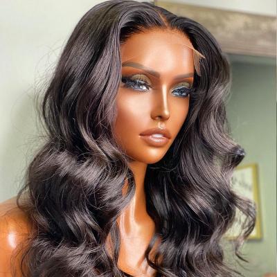 China Baby Hair Around And Pre Plucked Lace Front Human Hair Wig Body Wave For Women Brazilian Color Glueless Front Lace Wig Pre Plucked With Baby Hair for sale