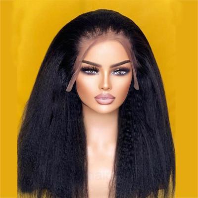 China Baby hair around and pre-plucked 100% Brazilian 13X4 13x6 hd human hair lace front wigs virgin curly straight transparent human hair lace front wig for sale