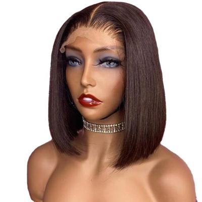 China Baby Hair Around and Wholesale Pre Plucked New Factory Price 13x6 Lace Front Wig Super Thin Transparent 100% Swiss Virgin Hair Lace Front Wig for sale