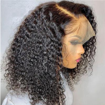 China Baby Hair Around And Pre-Plucked HD Curly Kinky Wholesale Full Lace Front Wigs Glueless Cuticle Aligned Lace Front Wigs Hair Wigs For Women for sale