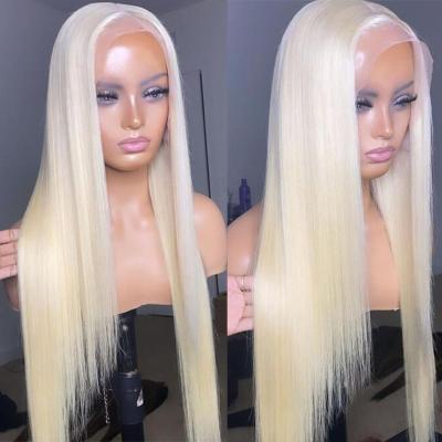 China Baby Hair Around And Pre Plucked Straight Sheer Lace Front Human Hair Wig 613 Blonde Full Lace Wig Bone Brazilian Hair Wholesale With Baby Hair for sale