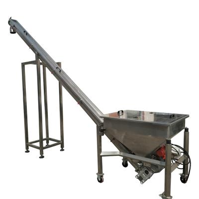 China Hotels High Speed ​​304 Stainless Steel Incline Screw Conveyor Machine With Wheels for sale