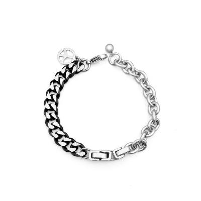 China GGCH vintage personality Korean version of the bracelet tide titanium steel male and female couple paragraph between the color charm tide for sale