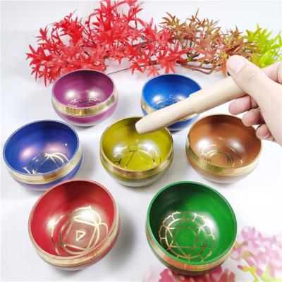 China China Whosale People Open 7 Chakra Metales Singing Bowl Yoga Meditation Healthy Bowl for sale