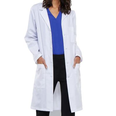 China Hospital United States market design unisex customixed waterproof polyester cotton doctor lab coat hospital white uniform for sale