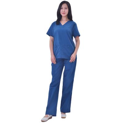 China Hospital Pregnant Woman Wear Mid Top Rise Tapered Leg Elastic Band Waist Panty Nursing Scrub Uniform for sale