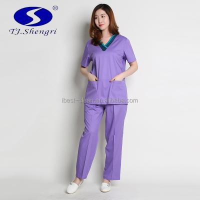 China Anti-wrinkle Logo Design Medical Nursing Unisex Free Scrubs Hospital Uniform for sale