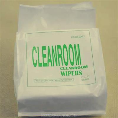 China Sustainable Laser cut 100% Microfiber polyester dust free esd industrial cleanroom rub-down cleaning paper for sale