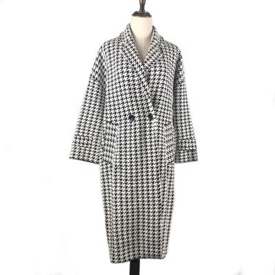 China Custom Anti-Wrinkle Support Button Overcoat Pockets Standard OEM Houndstooth Cardigans for sale