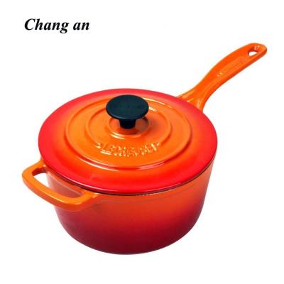 China Sustainable Enameled Cast Iron Saucepan With Handle 2.25qt Asistant Cast Iron Cookware for sale