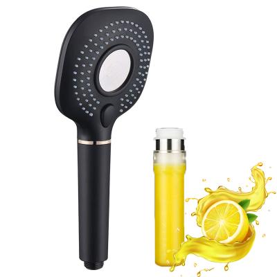 China Without Diverter High Pressure Handheld Shower Head With Silicone Outlet 3 Spray Settings Vitamin C Shower Head Filter for sale