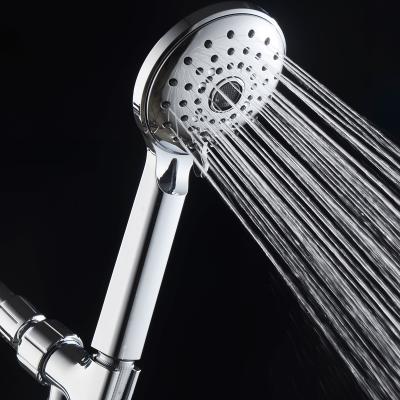 China Hot Shower 2 Functions Chrome ABS Plastic Rain Bubbler Plastic Free Hand Shower Amazon/Ebay Switch Selling With Air for sale