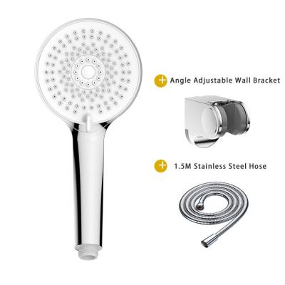 China Without Diverter 4 Function Shower Head Hose Wall Bracket Bath Room Shower Set Wall Mounted Shower Set for sale