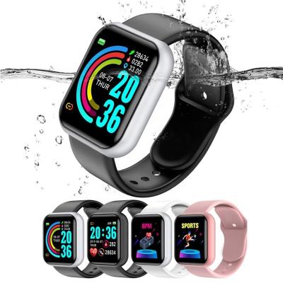 China Waterproof Smart Watch D20 Y68 Metal Wristband Sports Fitness Android IOS Push Reminder Heart Rate Monitor for Men and Women for sale