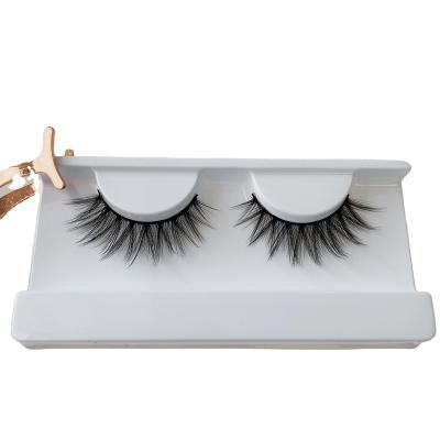 China Wholesale Long Natural Eyelash Seller Full Russian Strip Lashes Customized 3D Packaging False Mink Eyelash for sale