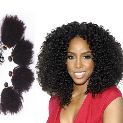 China Curly Short Kinky Curly Brazilian Remy Hair Weaving Factory Direct for sale