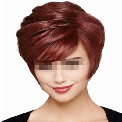 China Mother Silky Straight Middle Age Women Short Wave Wig for sale