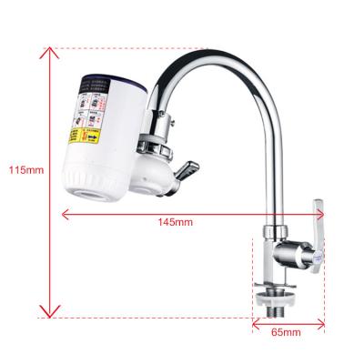 China 220V Plastic 3000W Mini Water Faucet Tankless Electric Heater Instant Water Hot Tap for sale