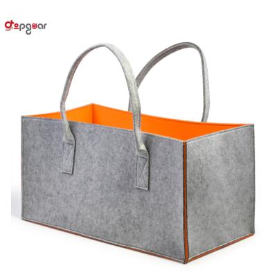 China Good Quality Tote Storage Bag Felt Basket Felt Foldable Felt Laundry Basket for sale