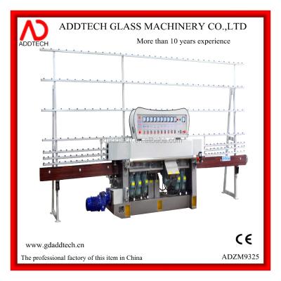 China 9 wheel glass edging machine / straight line glass edging machine 80*80mm for sale