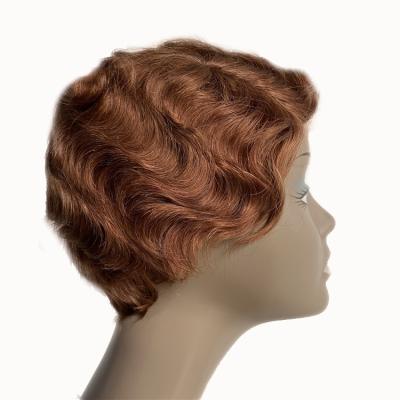 China Easy Hair Care Brazilian Raw Cambodian Wigs Vendors Pure Virgin Hair Finger Wave Short Wig for sale