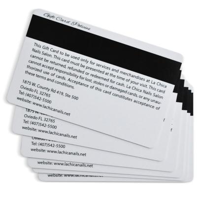 China Waterproof / Waterproof Shenzhen Factory Glossy White Blank Magnetic Card For Custom Design for sale