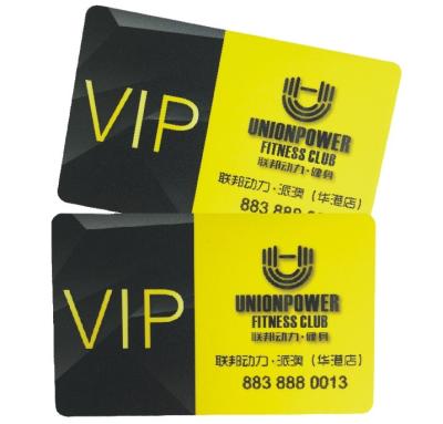 China Waterproof/waterproof plastic VIP/membership/loyalty card for fitness center with printing barcode/signature panel/QR code for sale