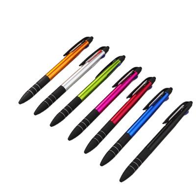 China Pen Discount Ballpoint Pens Promotional Gift Set 0.7 Mm Plain Red Black Blue Pen And Keychain for sale