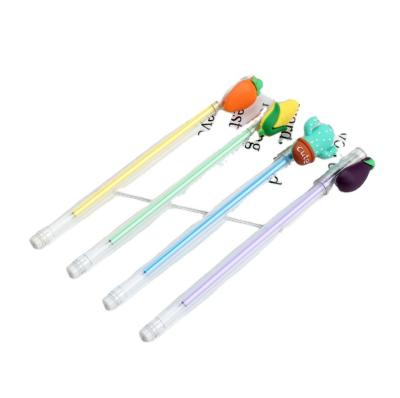 China Plant gel Pen Transparent Rod factory wholesale price cartoon normal creative simulation for sale