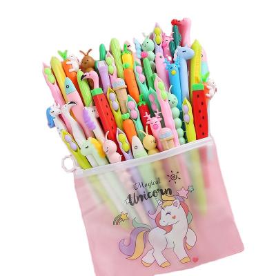 China Low Moq Stationaries Cute Cute Creative Cartoon Normal Factory Styling Pen Set Girly Pink Gel Pen for sale