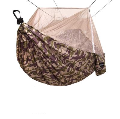 China BODI Wholesale Modern Single And Double Camping Hammock With Mosquito/Plug Net Portable Parachute Nylon Bugle Hammock For Camping, Backpacking for sale