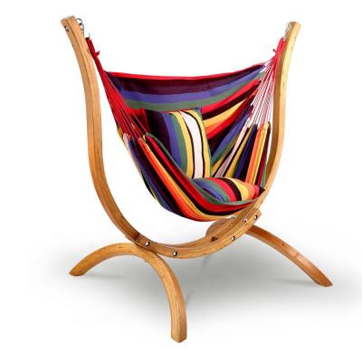 China BODI Chair Hammock Combo Chair Modern Free Wooden Hanging Wooden Stand With Cotton Hammock Swing for sale